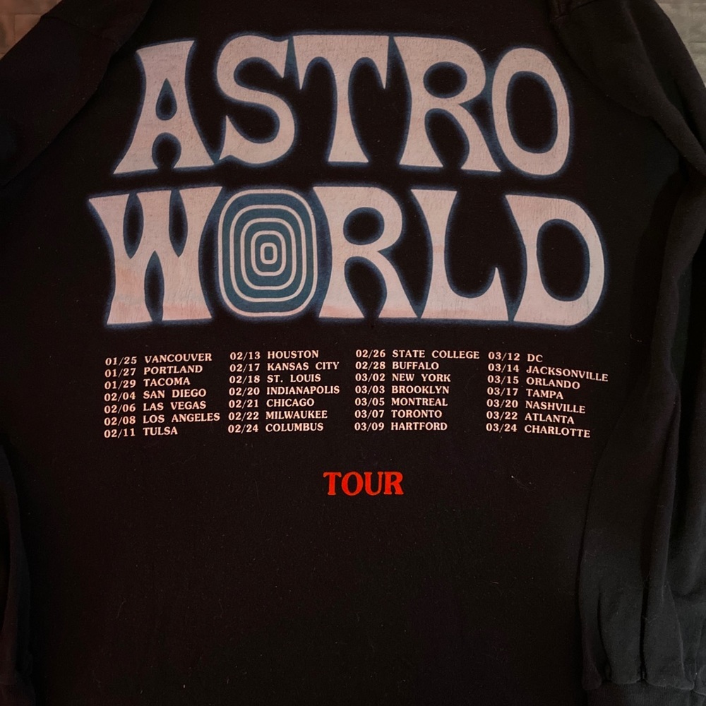 Astro world tour long sleeve t